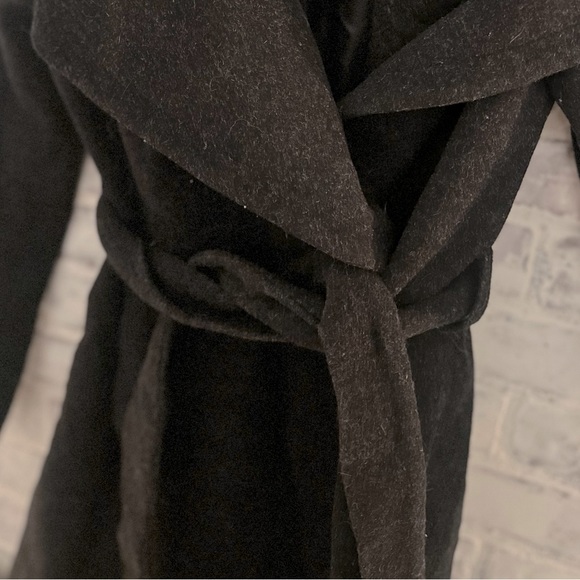 Michael Kors Charcoal Wool Wrap Coat - Picture 4 of 9